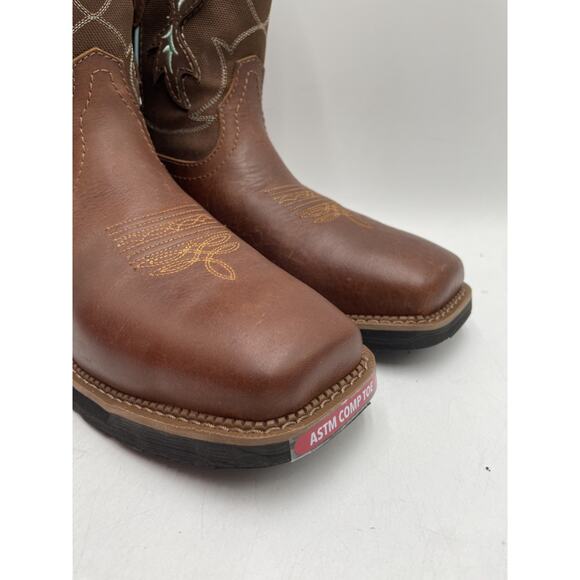 Justin GY9960 CHISEL Women's NEW Nano Composite-Toe Boot Brown US Size 11 - Picture 2 of 11